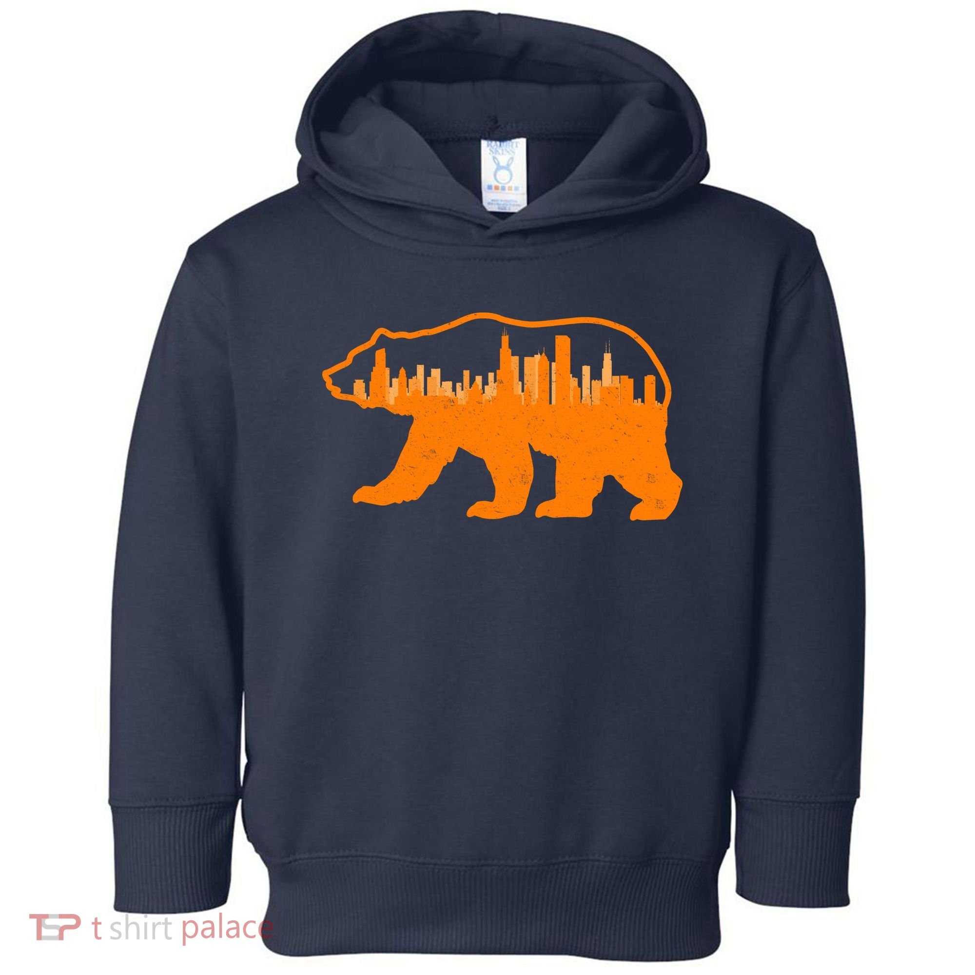 Chicago Skyline City Bear Toddler Hoodie