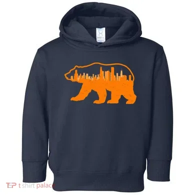 Chicago Skyline City Bear Toddler Hoodie