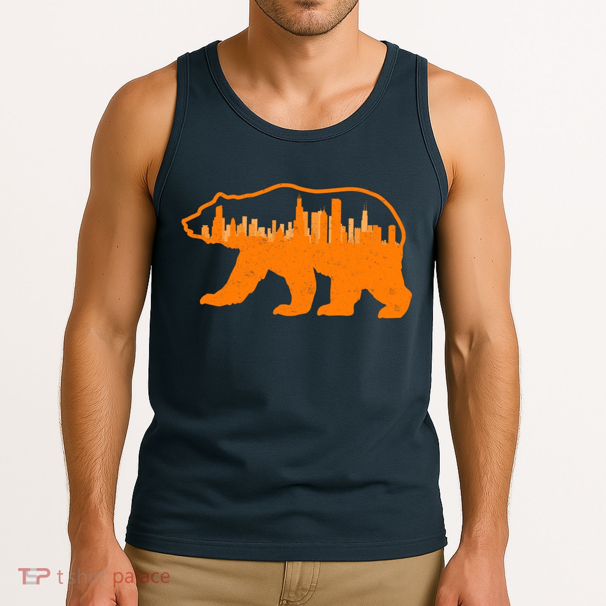 Chicago Skyline City Bear Tank Top