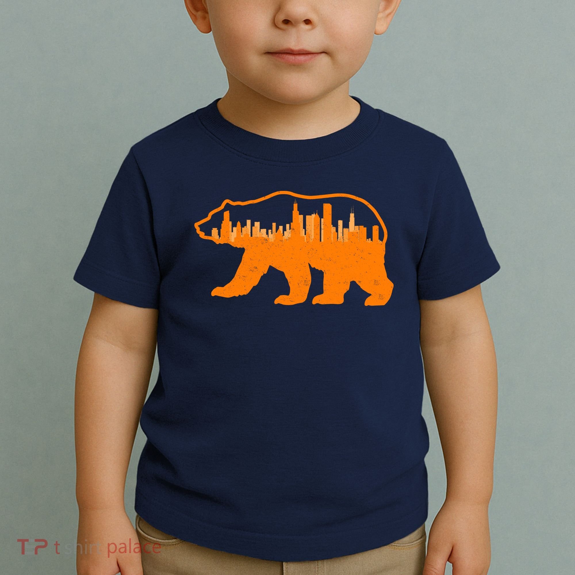Chicago Skyline City Bear Toddler T-Shirt