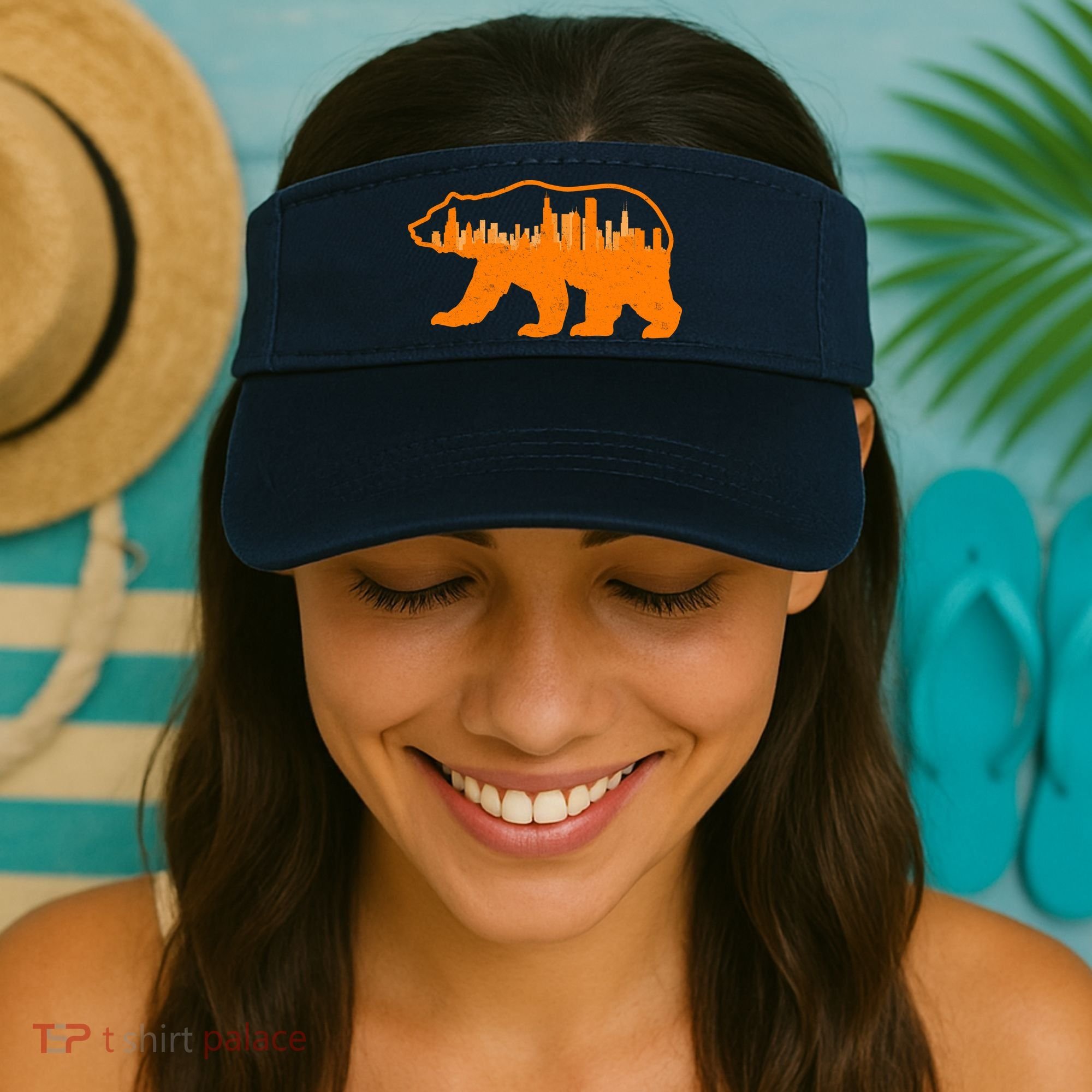 Chicago Skyline City Bear Visor