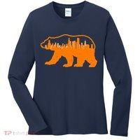 Chicago Skyline City Bear Women's Long Sleeve Shirt thumb 0