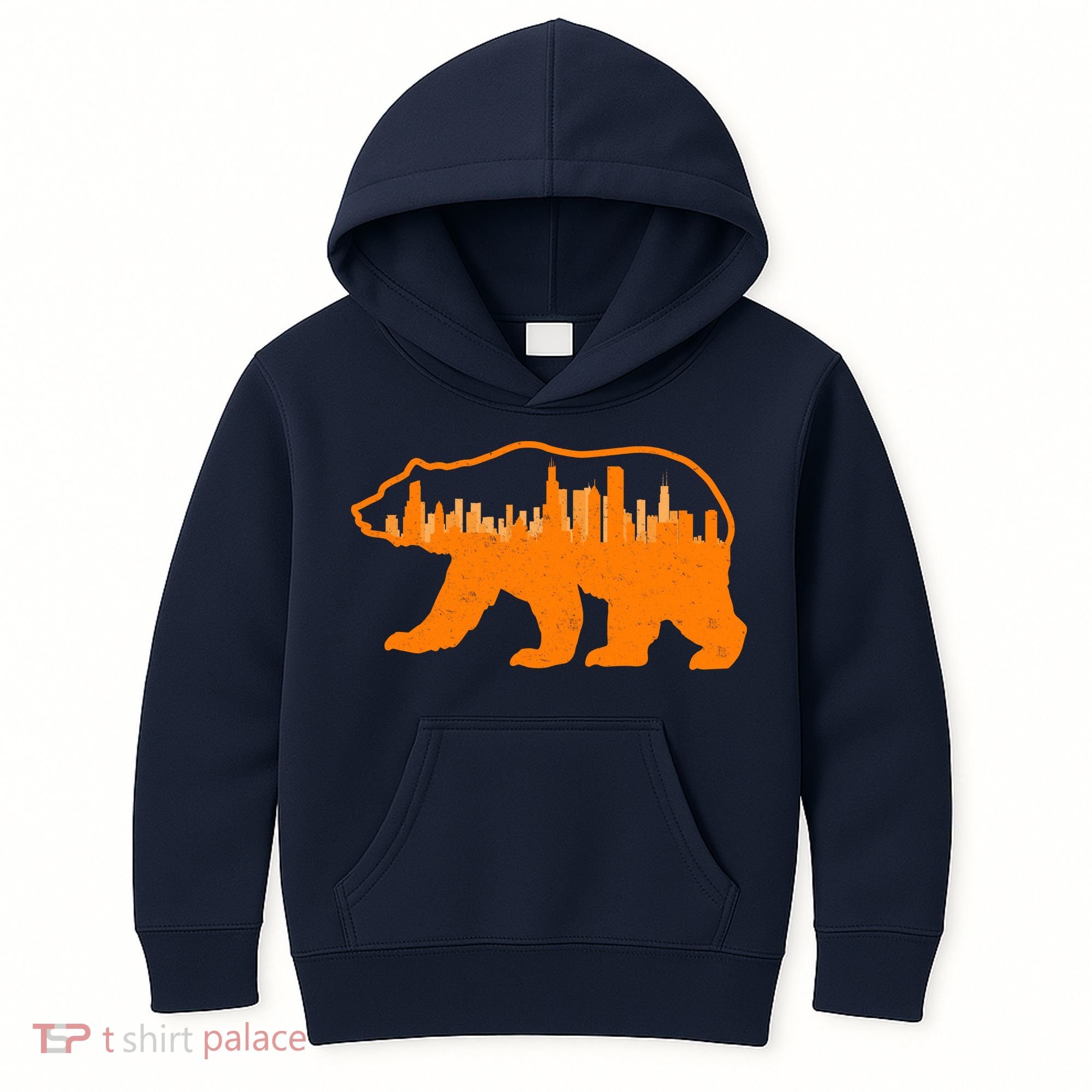 Chicago Skyline City Bear Kids Hoodie
