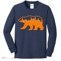 Chicago Skyline City Bear Kids Long Sleeve Shirt thumb 0