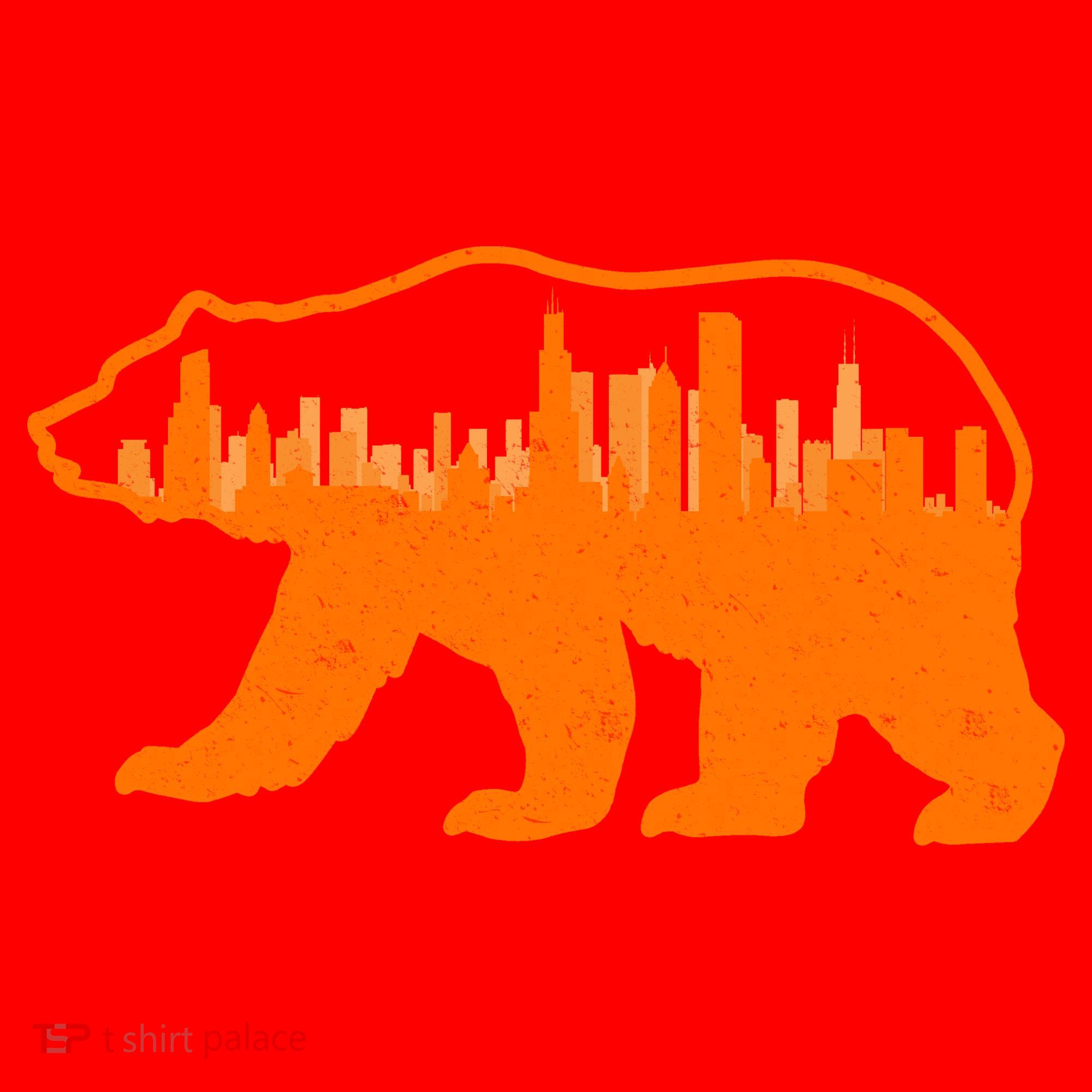 Chicago Skyline City Bear Santa Hat