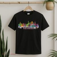 Chicago Skyline Paint Splatter T-Shirt thumb 2