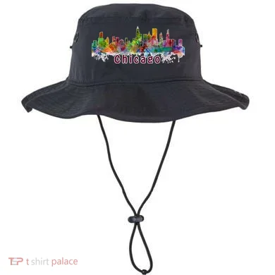 Chicago Skyline Paint Splatter Bucket Hat
