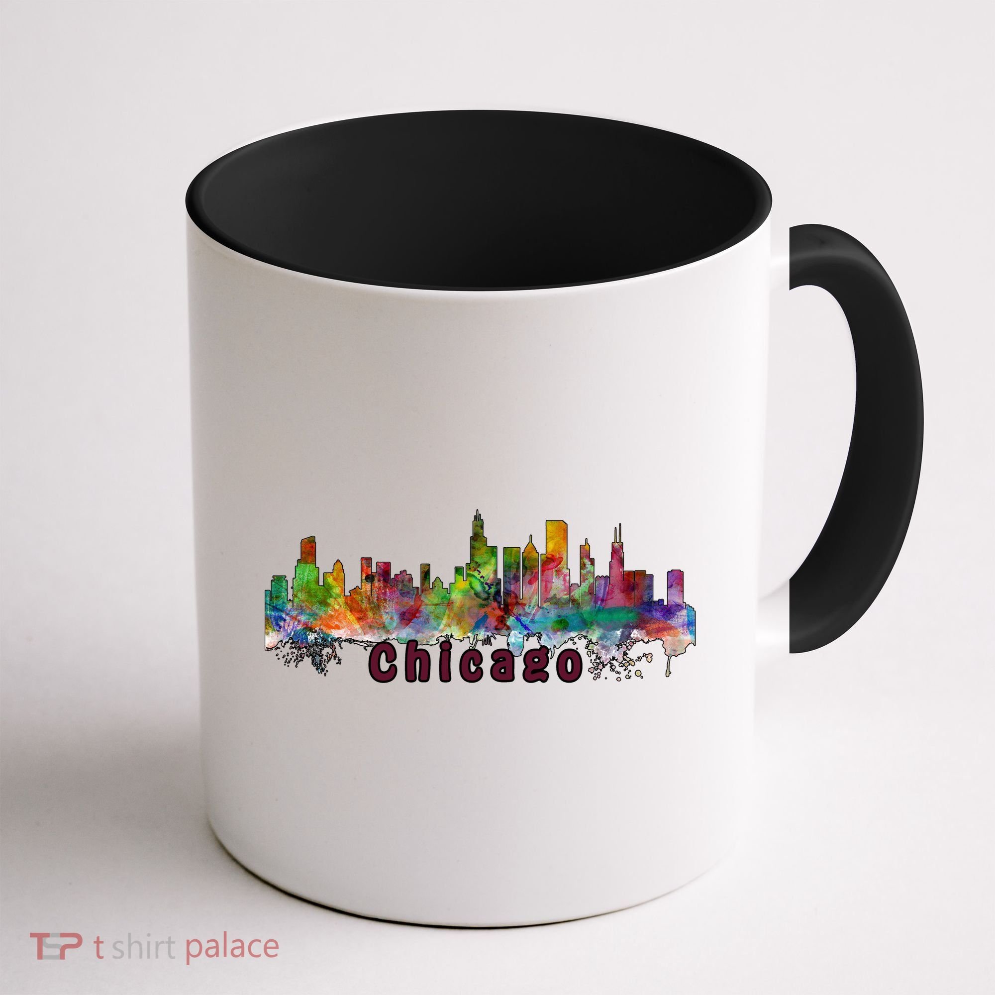 Chicago Skyline Paint Splatter Coffee Mug