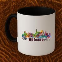 Chicago Skyline Paint Splatter Coffee Mug thumb 2