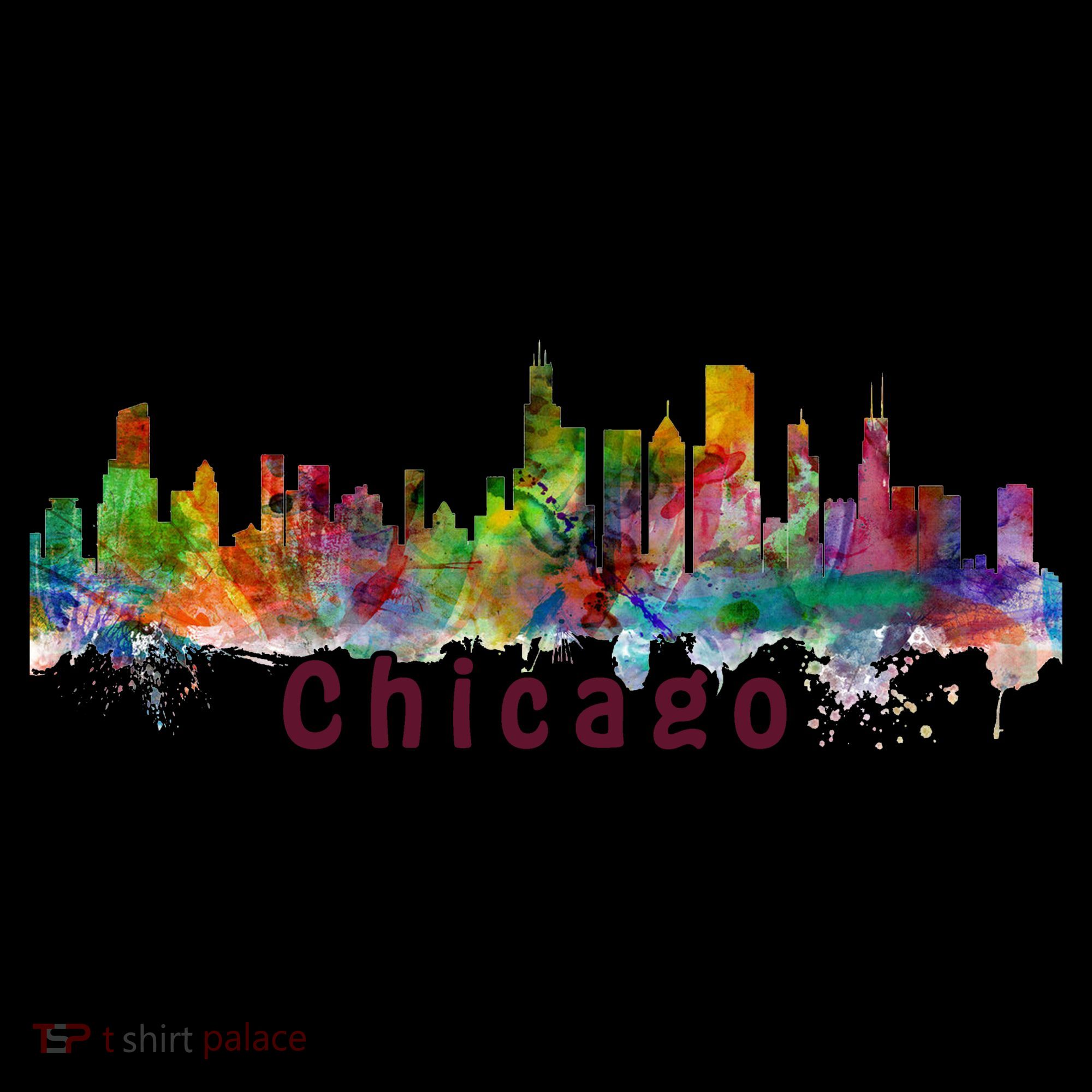 Chicago Skyline Paint Splatter Coffee Mug