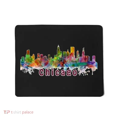 Chicago Skyline Paint Splatter Mousepad
