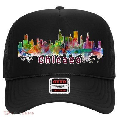 Chicago Skyline Paint Splatter Hat