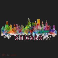 Chicago Skyline Paint Splatter Hat thumb 2