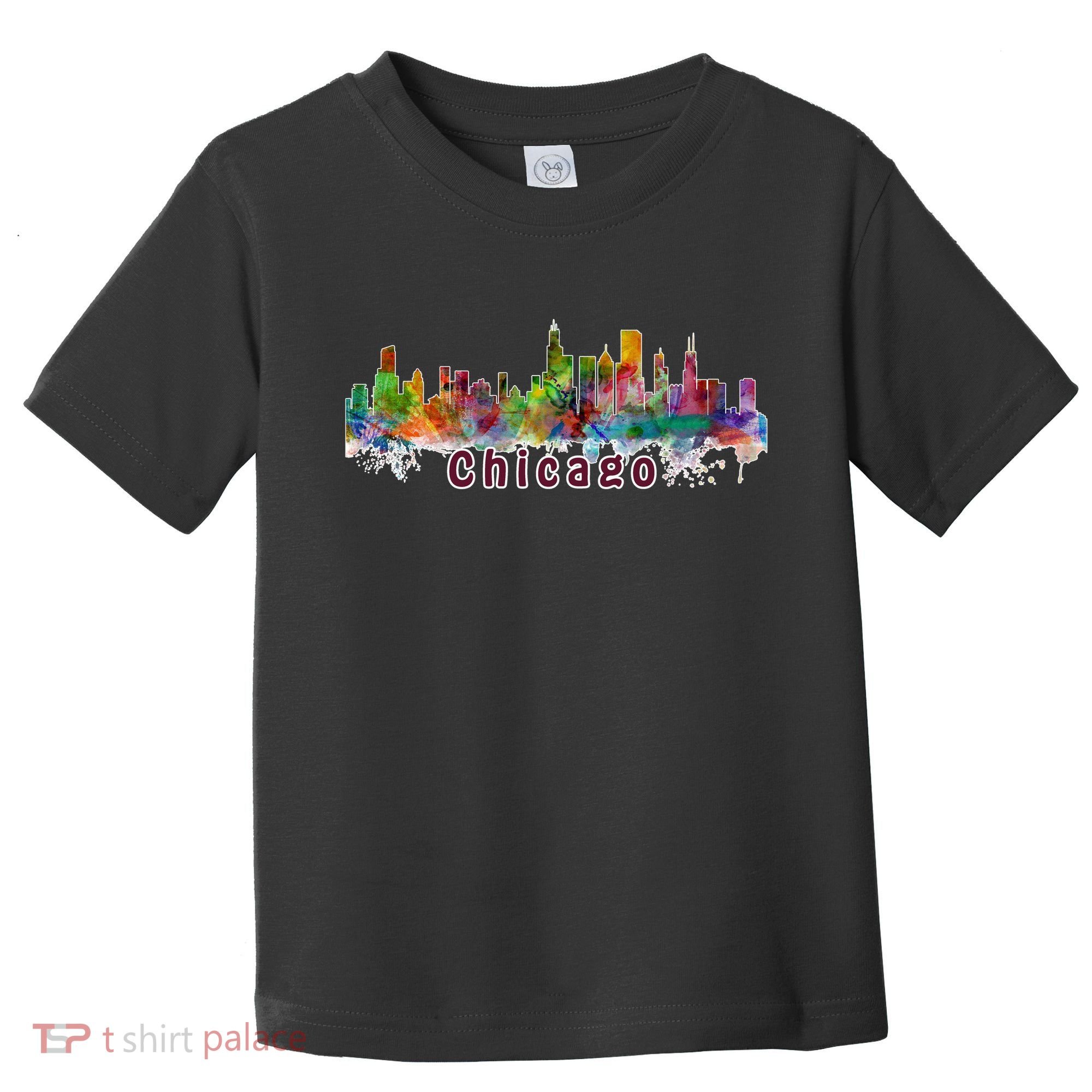 Chicago Skyline Paint Splatter Toddler T-Shirt