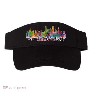 Chicago Skyline Paint Splatter Visor