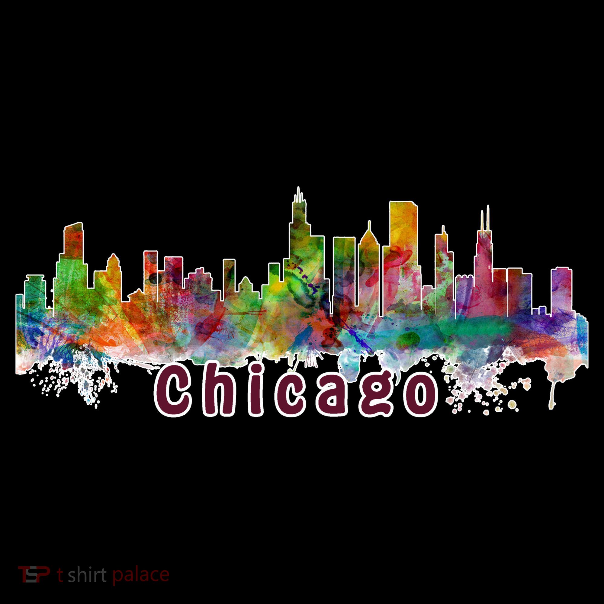 Chicago Skyline Paint Splatter Visor
