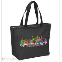 Chicago Skyline Paint Splatter Tote Bag thumb 2
