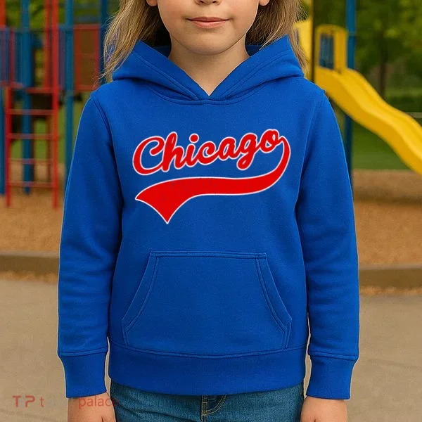 Chicago Vintage Classic Team Logo Kids Hoodie