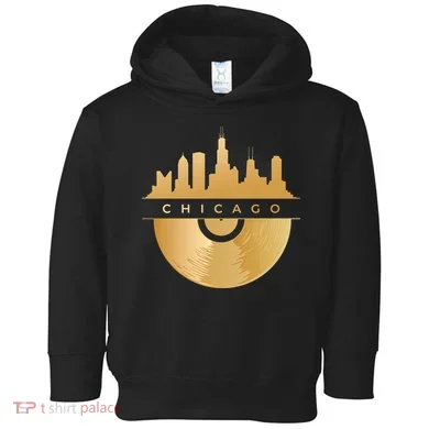 Chicago Vinyl Skyline Toddler Hoodie