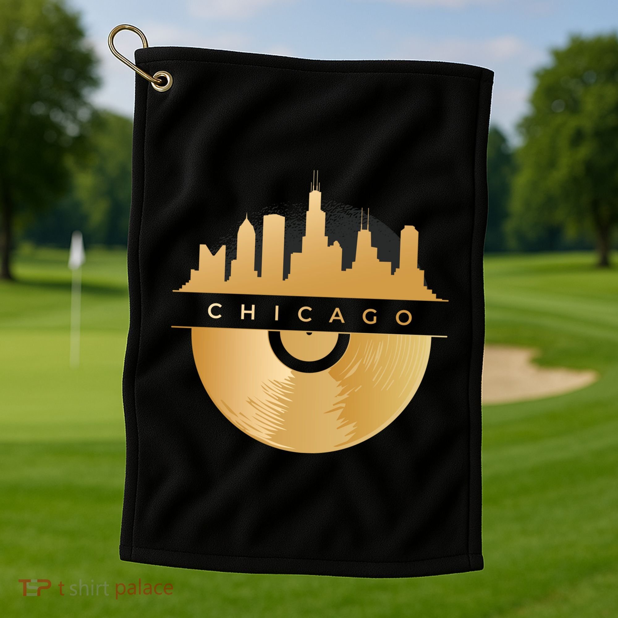 Chicago Vinyl Skyline Golf Towel