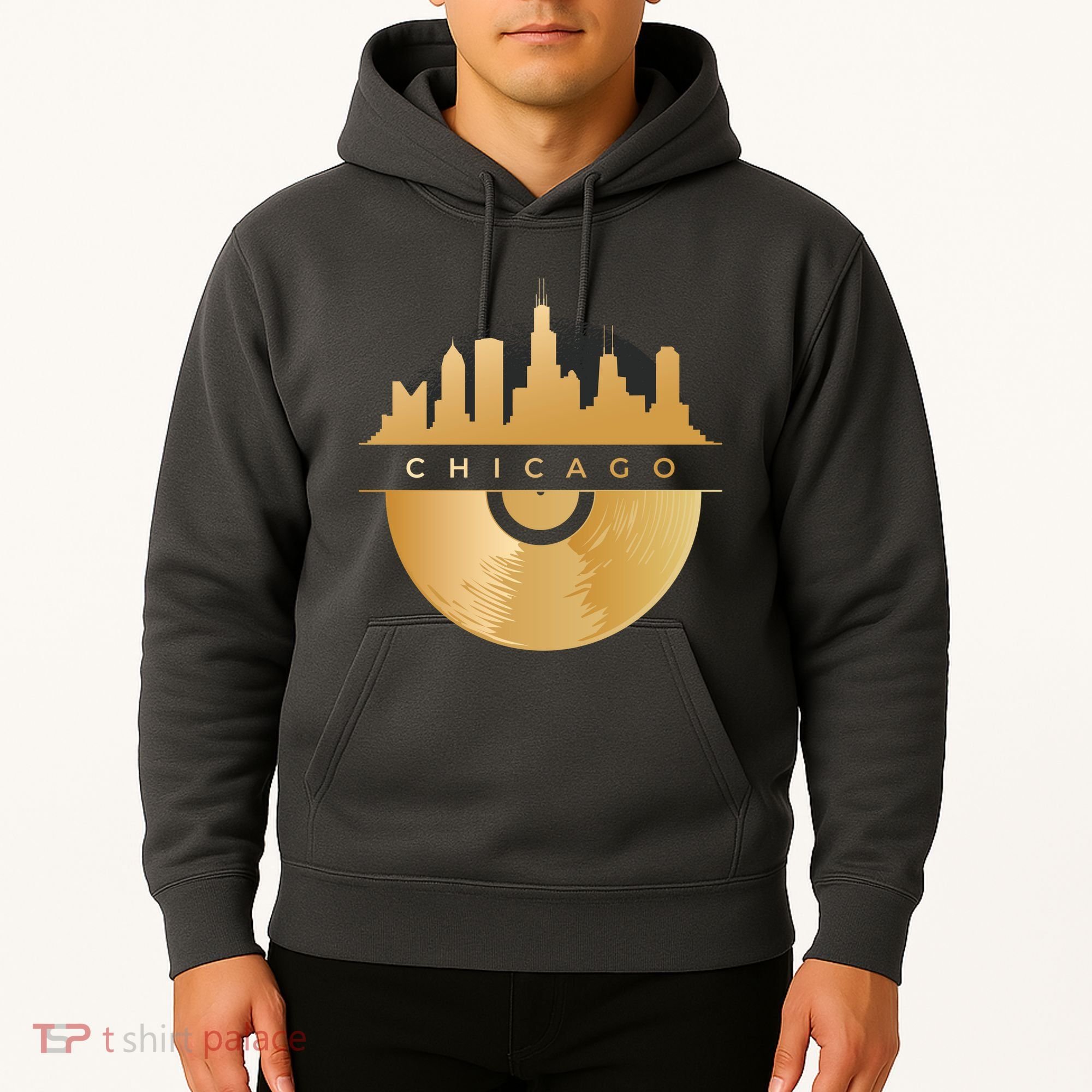 Chicago Vinyl Skyline Hoodie