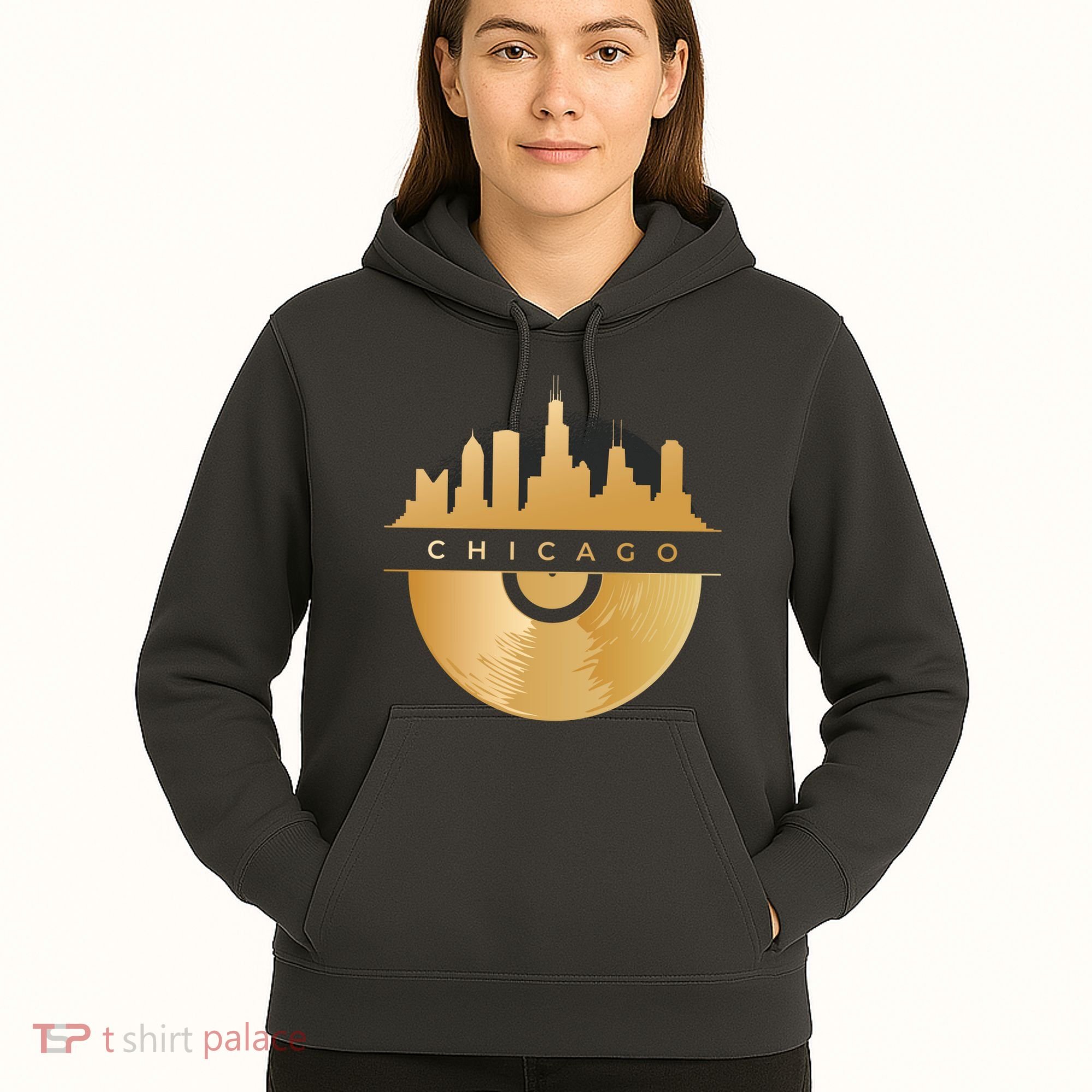 Chicago Vinyl Skyline Hoodie