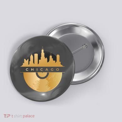 Chicago Vinyl Skyline Button
