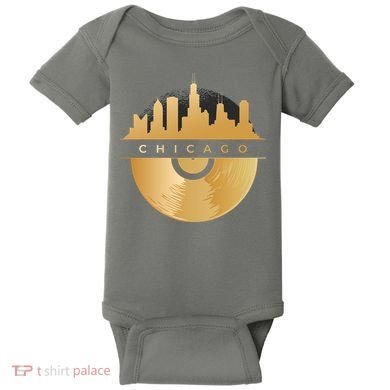 Chicago Vinyl Skyline Baby Bodysuit