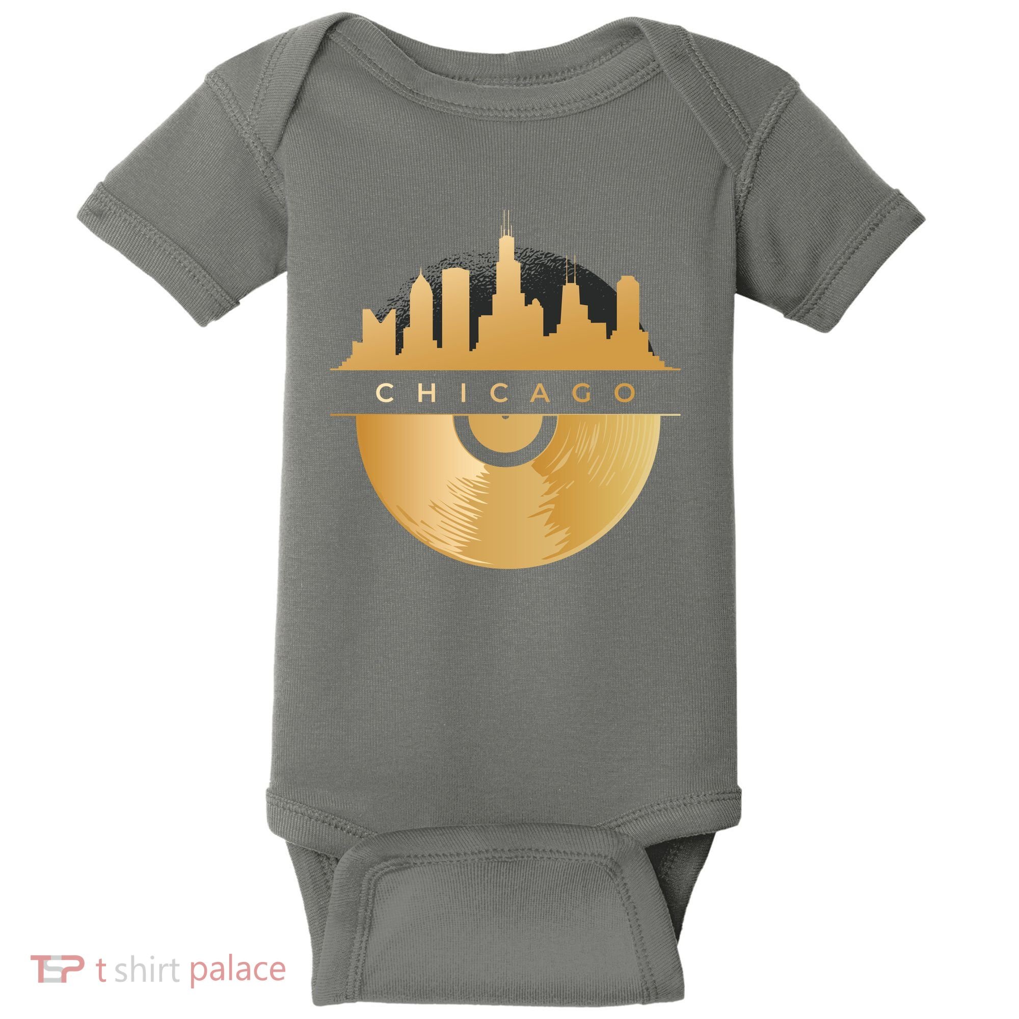 Chicago Vinyl Skyline Baby Bodysuit