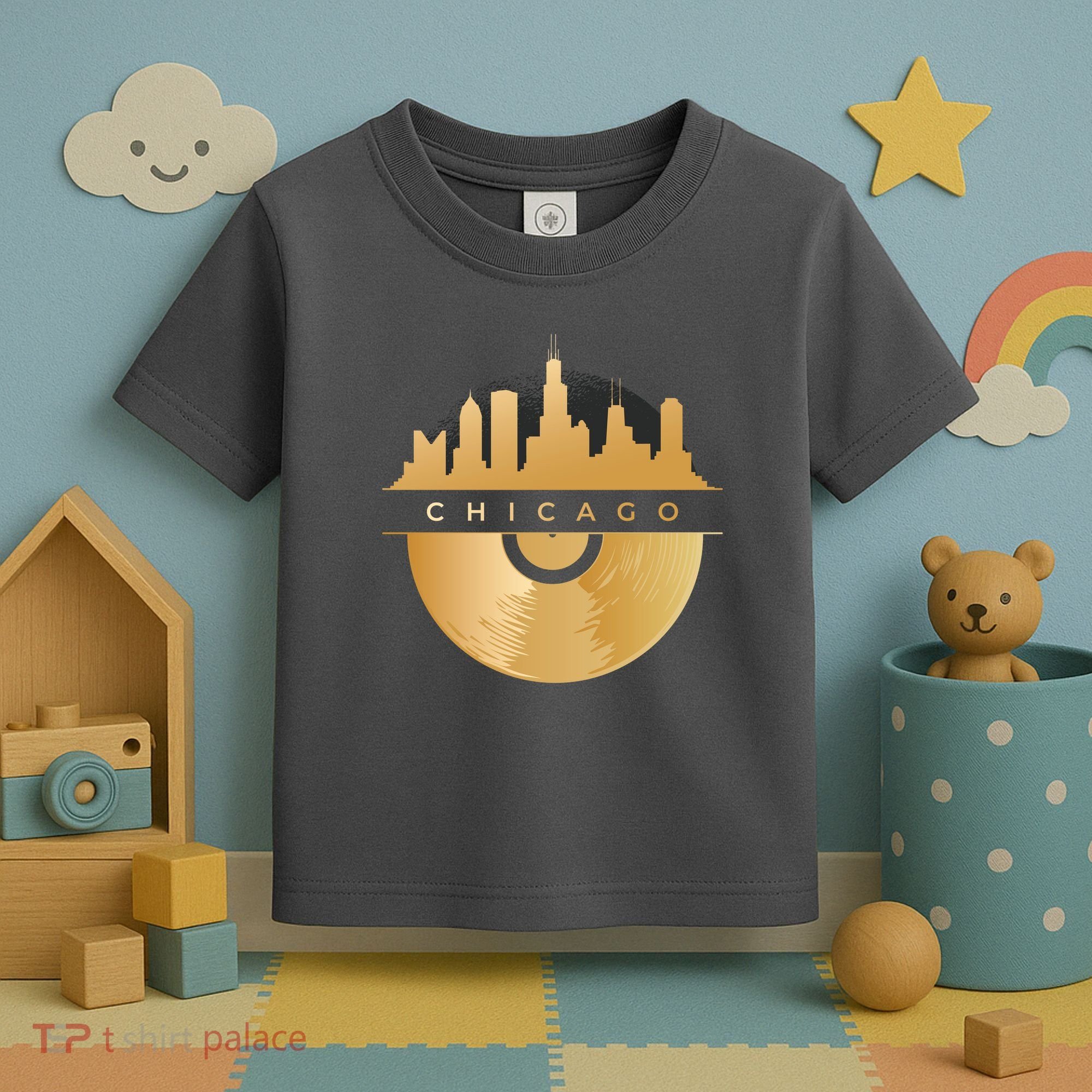 Chicago Vinyl Skyline Toddler T-Shirt