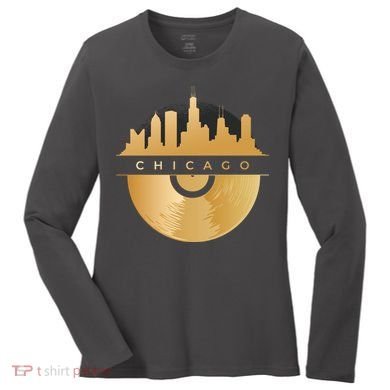 Chicago Vinyl Skyline Women's Long Sleeve Shirt