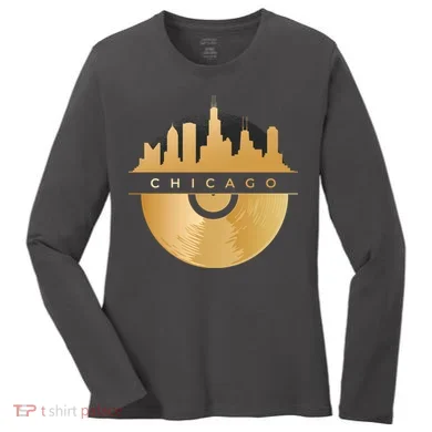 Chicago Vinyl Skyline Women's Long Sleeve Shirt