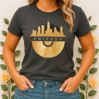 Chicago Vinyl Skyline Women's T-Shirt thumb 2