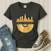 Chicago Vinyl Skyline Women's T-Shirt thumb 3