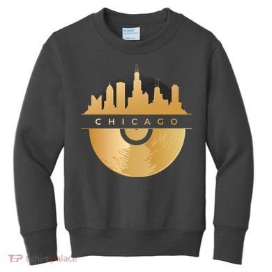 Chicago Vinyl Skyline Kids Sweatshirt