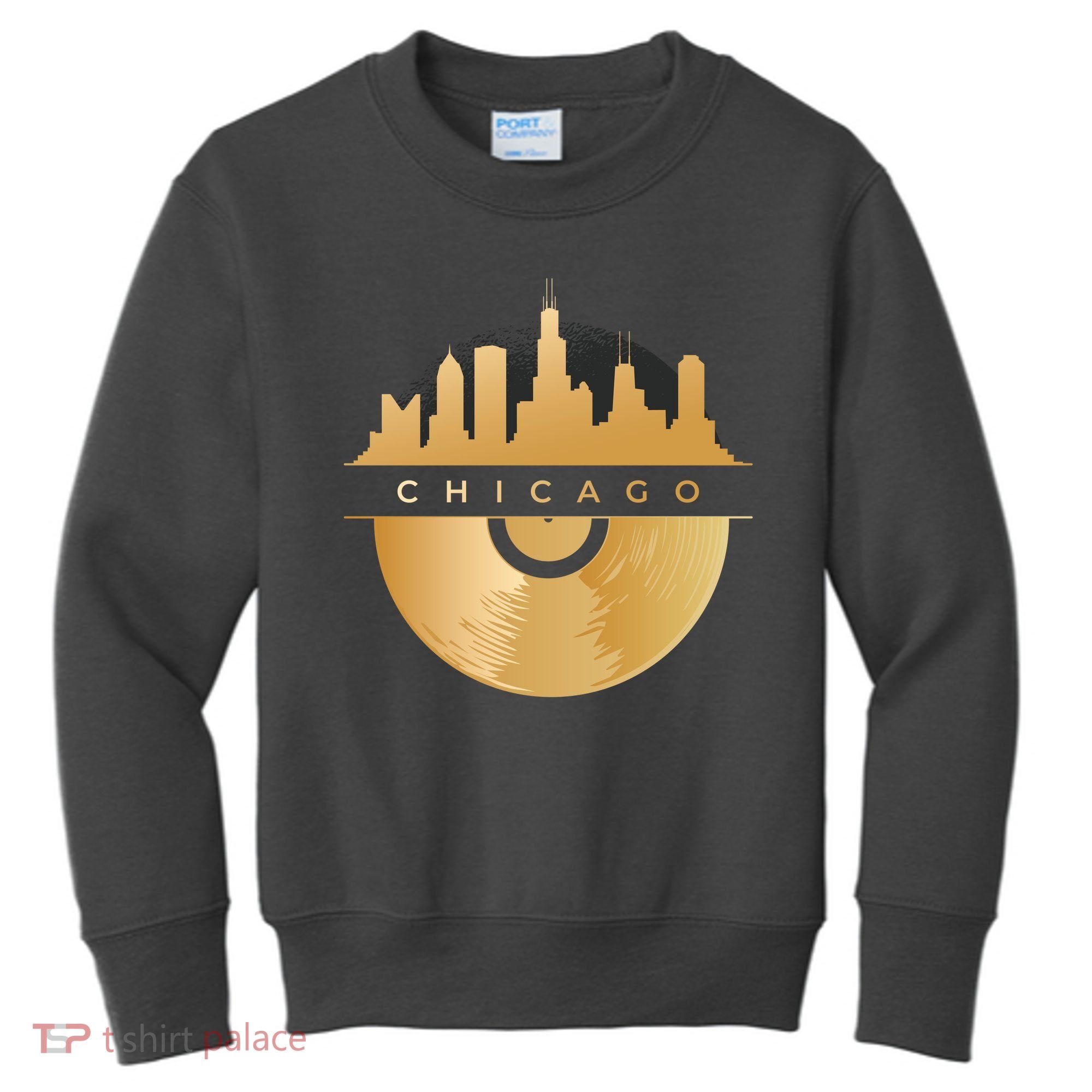 Chicago Vinyl Skyline Kids Sweatshirt