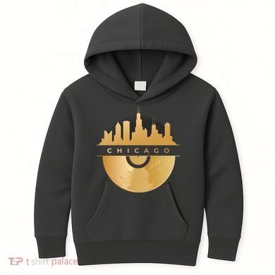 Chicago Vinyl Skyline Kids Hoodie