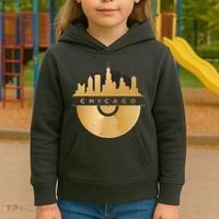 Chicago Vinyl Skyline Kids Hoodie thumb 3
