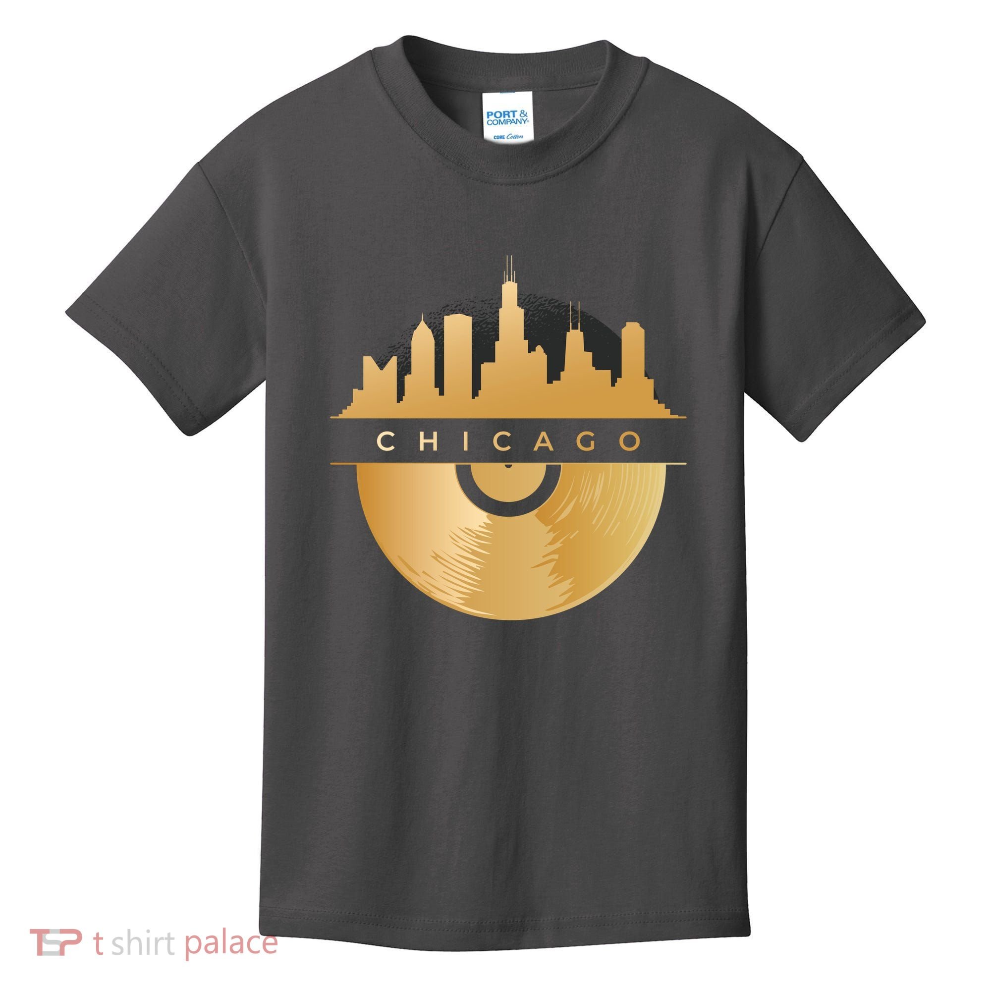 Chicago Vinyl Skyline Kids T-Shirt