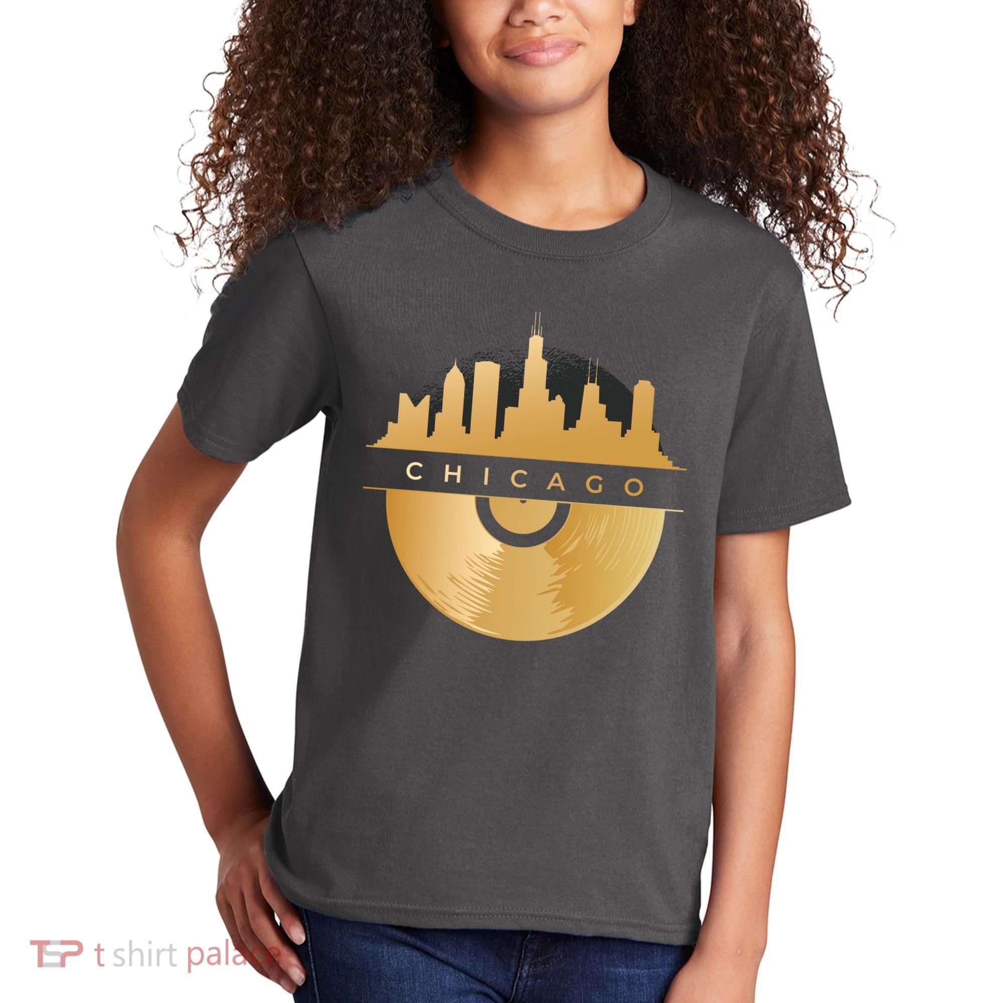Chicago Vinyl Skyline Kids T-Shirt