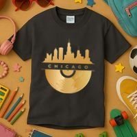 Chicago Vinyl Skyline Kids T-Shirt thumb 3