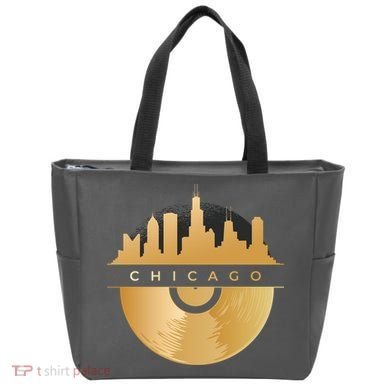 Chicago Vinyl Skyline Tote Bag