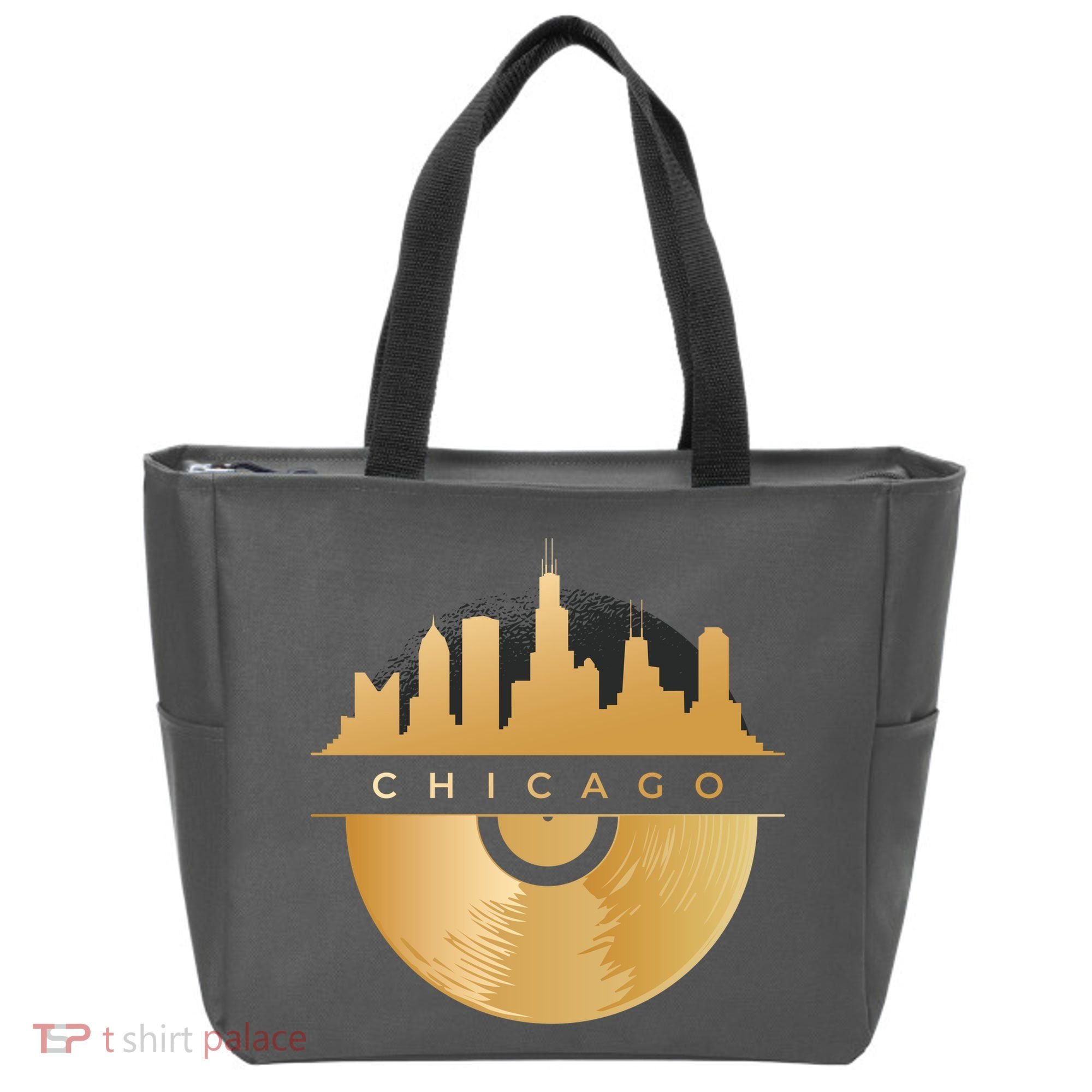 Chicago Vinyl Skyline Tote Bag