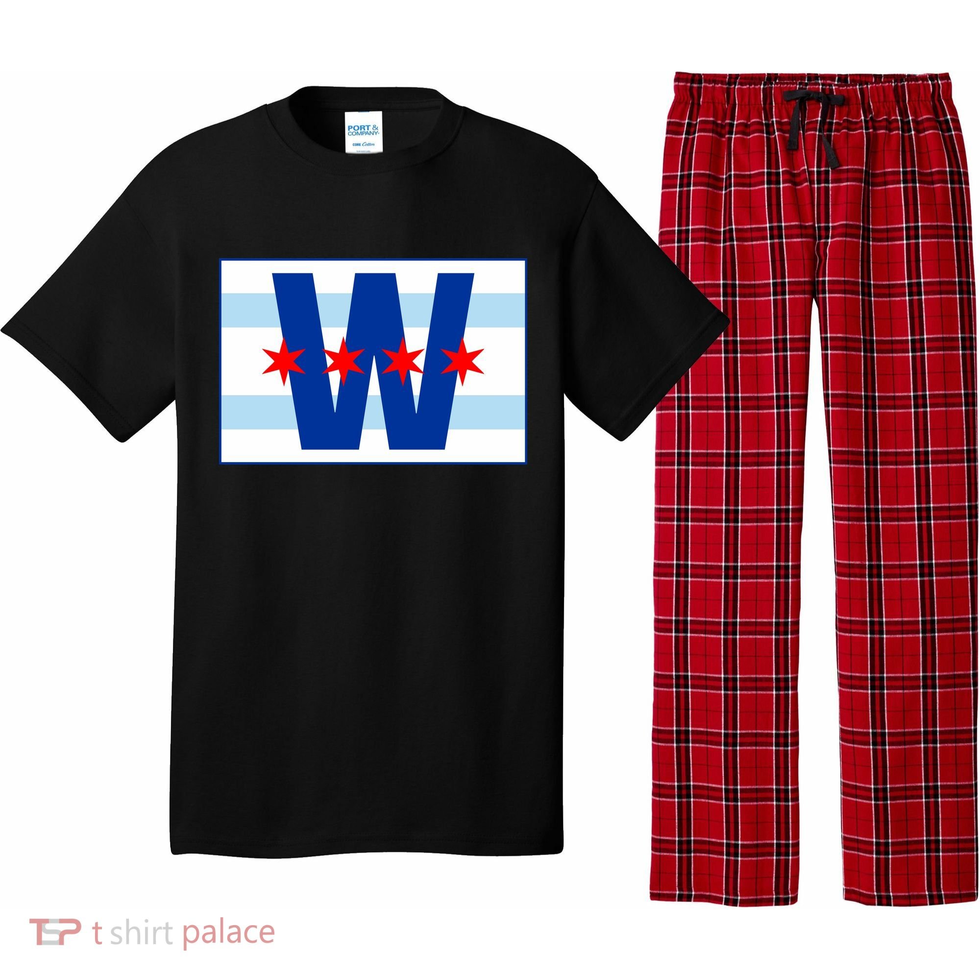 Chicago W Flag Pajama Set