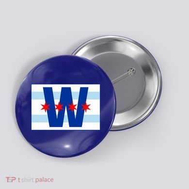 Chicago W Flag Button