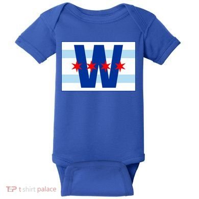 Chicago W Flag Baby Bodysuit
