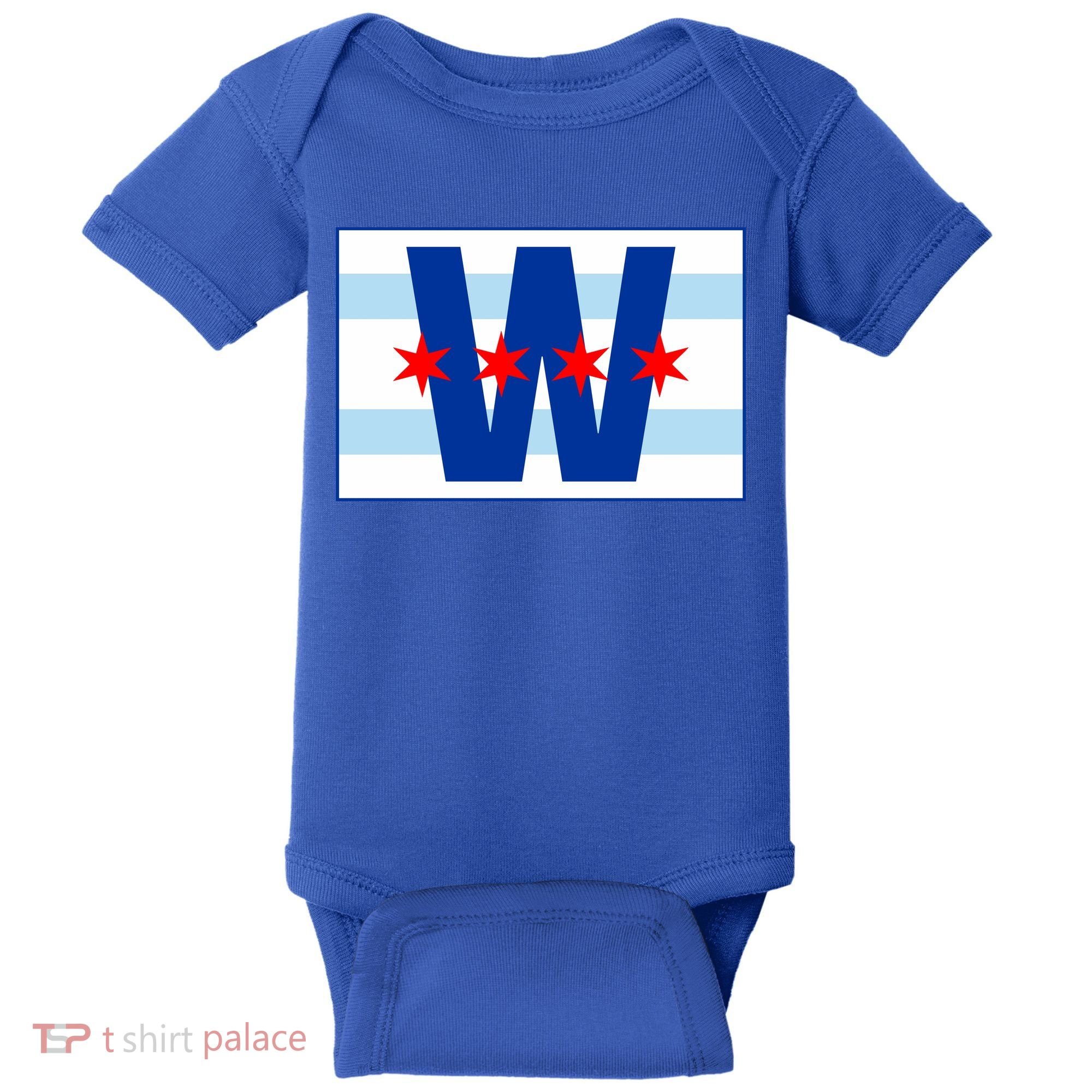 Chicago W Flag Baby Bodysuit