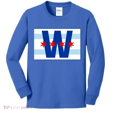 Chicago W Flag Kids Long Sleeve Shirt