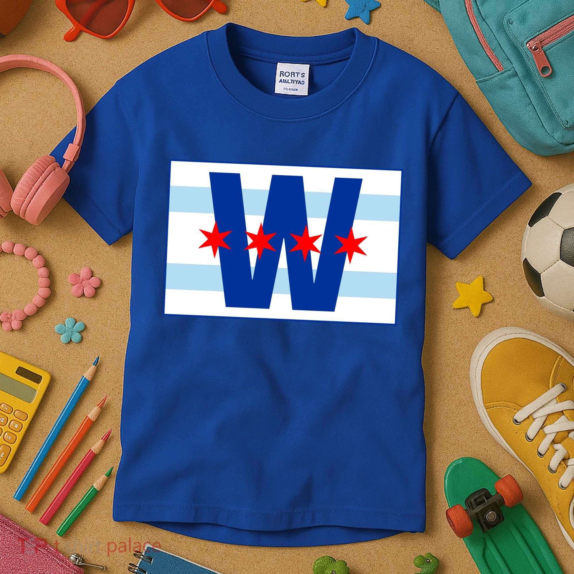 Chicago W Flag Kids T-Shirt