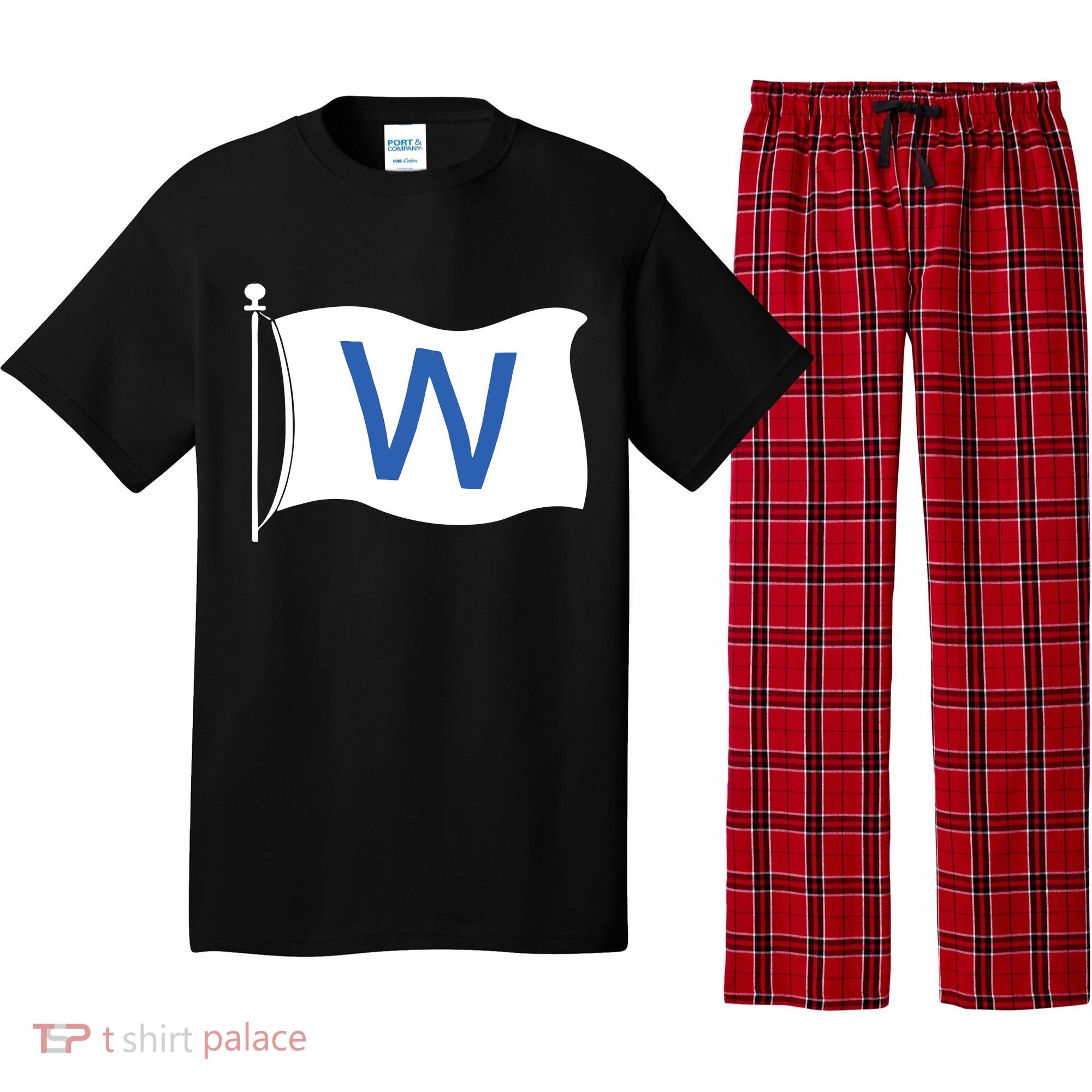 Chicago Win W Flag Baseball Pajama Set